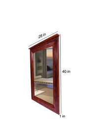 Solid Wood Frame Wall Mirror for Bedroom & Home