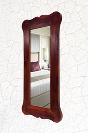 Wooden Frame Decorative Wall Mirror for Bedroom Bathroom