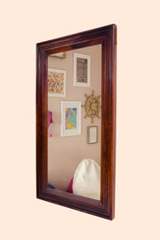 Solid Wood Frame Decorative Wall Mirror for Bedroom Bathroom