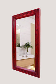 Solid Wood Frame Decorative Wall Mirror for Home