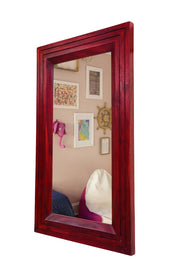 Wooden Frame Decorative Wall Mirror for Home