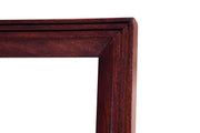 Solid Wood Frame Decorative Wall Mirror for Bedroom Bathroom (Walnut Finish)