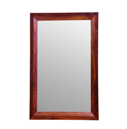 Solid Wood Frame Decorative Wall Mirror for Home