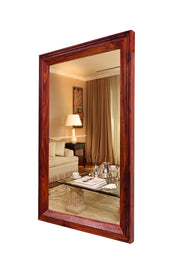 Solid Wood Frame Decorative Wall Mirror for Home