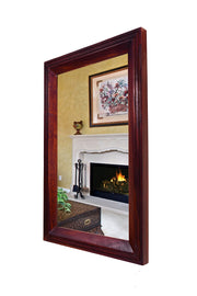 Wooden Frame Decorative Wall Mirror for Bedroom Bathroom