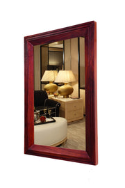 Wooden Frame Decorative Wall Mirror for Bedroom Bathroom (Maple Finish)