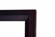 Solid Wood Frame Decorative Wall Mirror for Bedroom Bathroom (Walnut Finish)