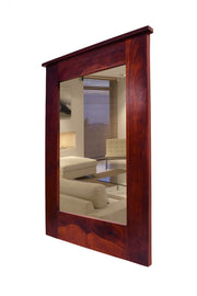 Solid Wood Frame Decorative Wall Mirror for Bedroom Bathroom (Maple Finish)