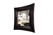 Wooden Frame Decorative Wall Mirror for Bedroom Bathroom (Walnut Finish)