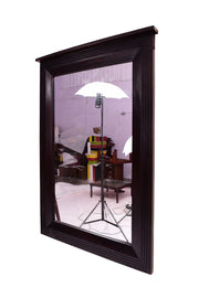 Wooden Mirror Frame for Bathroom & Living Room in Walnut Finish