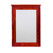 Wooden Mirror Wall Frame for Home (Rosewood Mahogany Finish)