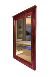 Solid Wood Frame Decorative Wall Mirror for Bedroom Bathroom (Provincial Teak Finish)