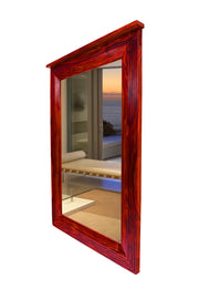 Wooden Mirror Wall Frame for Home (Rosewood Mahogany Finish)
