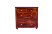 Solid Wood Chest of Drawers for Living Room in Honey Finish