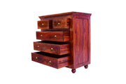 Solid Wood Chest of Drawers for Living Room in Honey Finish