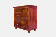 Solid Wood Chest of Drawers for Living Room in Honey Finish