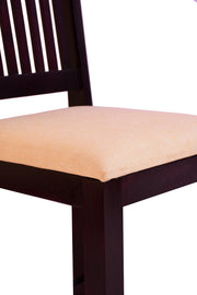 Solid Wood Dining Chair 2 Set for Living Room & Kitchen in Walnut Finish