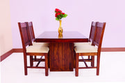 Wooden 4 Seater Table Set for Dining Room (Honey Finish)