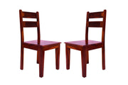 Wooden Dining Chair Set of 2 for Dining Table & Home in Honey Finish