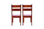 Wooden Dining Chair Set of 2 for Dining Table & Home in Honey Finish