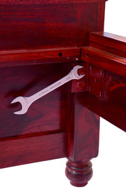 Solid Wood Single Bed for Bedroom in Mahogany Finish