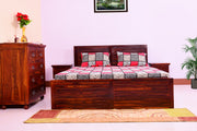 Solid Wood King Size Bed  for Bedroom in Matching Finish