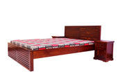 Solid Wood King Size Bed  for Bedroom in Matching Finish