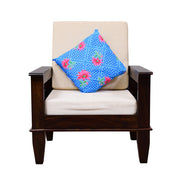 Solid Wood 5 Seater Sofa Set for Living Room & Office (Walnut Finish)