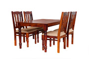 Wooden Dining Table 4 Seater with Cushion Chair for Dining Room