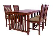 Wooden 4 Seater Dining Table Set for Living Room in Matching Finish