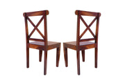 Solid Wood Dining Chairs Set of 2 for Dining Table & Home (Honey Finish)