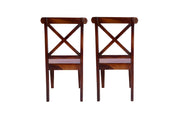 Solid Wood Dining Chairs Set of 2 for Dining Table & Home (Honey Finish)