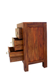 Wooden Bedside Table for Bedroom in Provincial Teak Finish