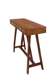 Mango Wood Study Table with Drawer for Students in Kapasi Brown Finish