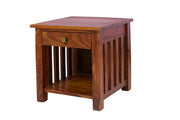 Wooden Bedside Table for Living Room or Bedroom in Honey Finish