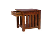 Wooden Bedside Table for Living Room or Bedroom in Honey Finish
