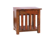 Wooden Bedside Table for Living Room or Bedroom in Honey Finish