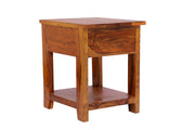 Wooden Side End Table for Living Room in Honey Teak Finish