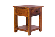Wooden Side End Table for Living Room in Honey Teak Finish