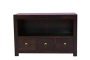 Mango Wood Chest of Drawers for Living Room in Walnut Finish