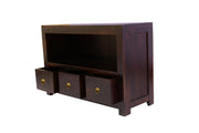 Mango Wood Chest of Drawers for Living Room in Walnut Finish