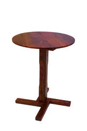 Wooden Round Center Coffee Table for Living Room Home in Honey Teak Finish