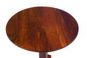 Wooden Round Center Coffee Table for Living Room Home in Honey Teak Finish
