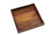 Solid Wood Breakfast Tray, Serving Tray, Dinner Tray, Tea Tray In Brown Finish