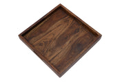 Solid Wood Breakfast Tray, Serving Tray, Dinner Tray, Tea Tray In Walnut Finish