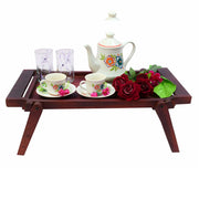 Solid Wood Foldable Breakfast Tray, Serving Tray, Dinner Tray
