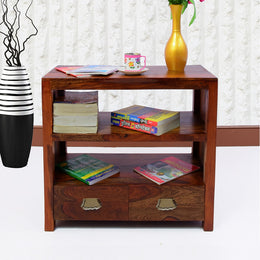 Wooden Shoe Rack with Drawers in Provincial Teak Finish