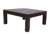 Solid Wood Square Center Coffee Table for Living Room in Walnut Finish