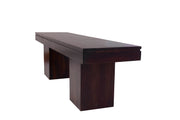 Solid Wood Sitting Bench for Living Room in Mahogany Finish