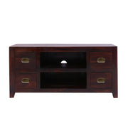 Solid Wood Tv Unit for Living Room in Walnut Finish